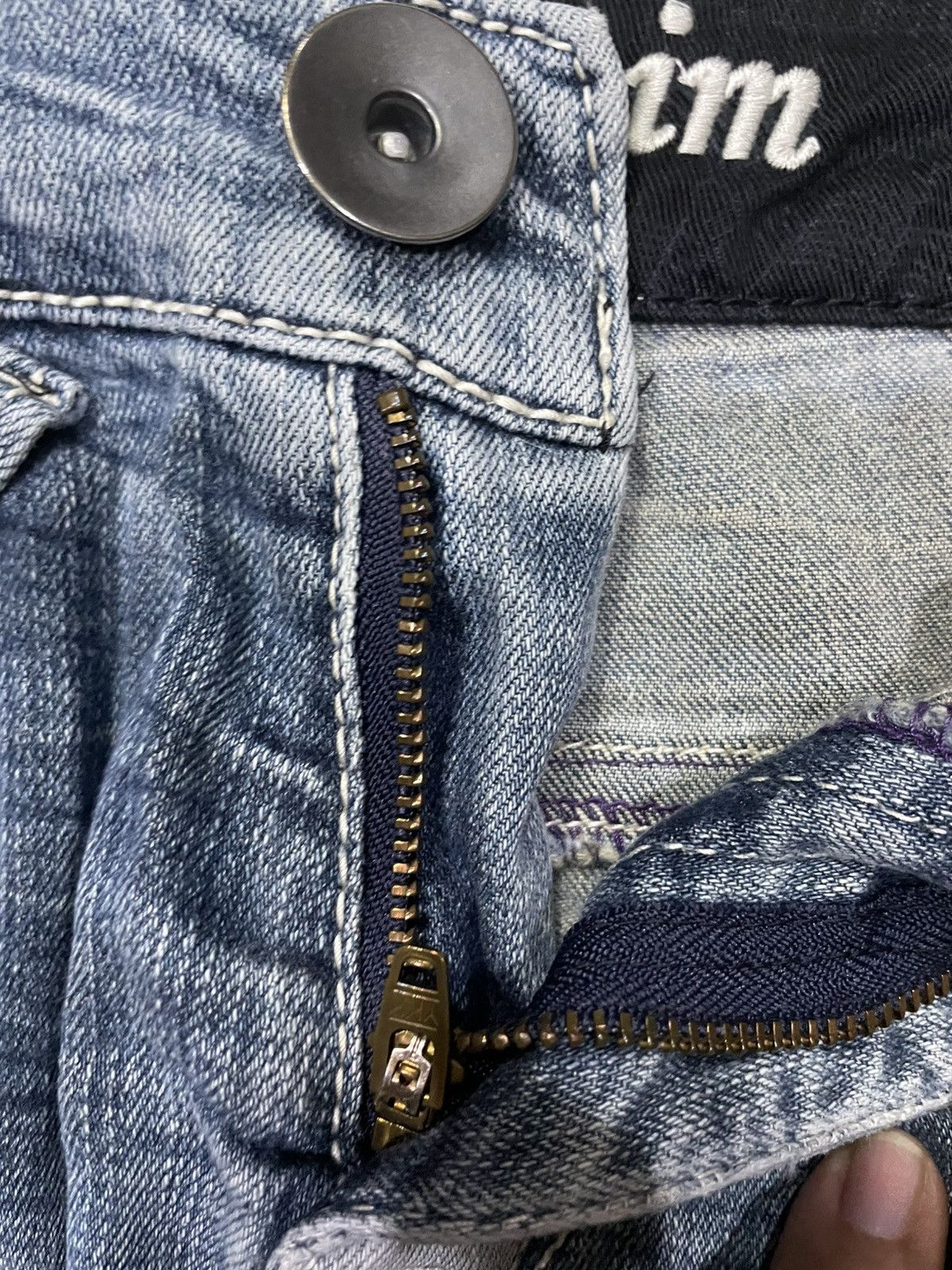 Japanese Brand Vintage Spicy Denim Skinny Faded Mudwash Denim Jeans Size US 33 - 7 Thumbnail