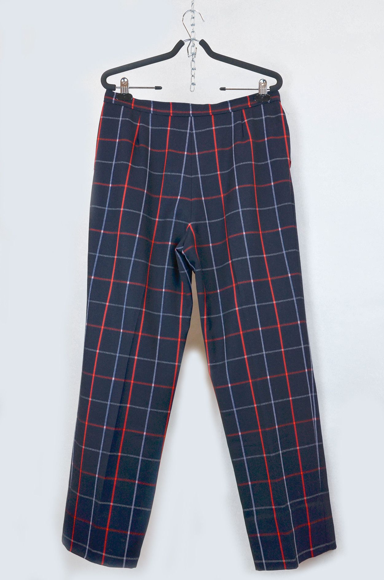 Burberry Burberrys Vintage Check Wool Trousers Navy Plaid - Size W32 Size 32" / US 10 / IT 46 - 2 Thumbnail