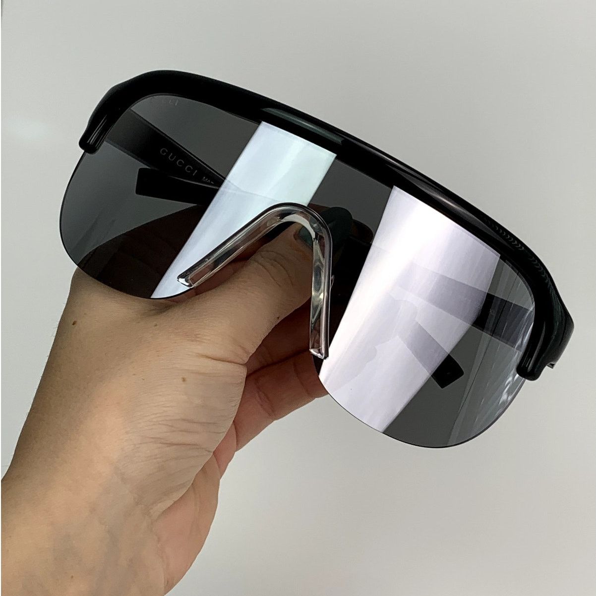 Gucci NEW Gucci Sunglasses GG1645S 003 Black/Multiyer SilverMirror Size ONE SIZE - 10 Thumbnail