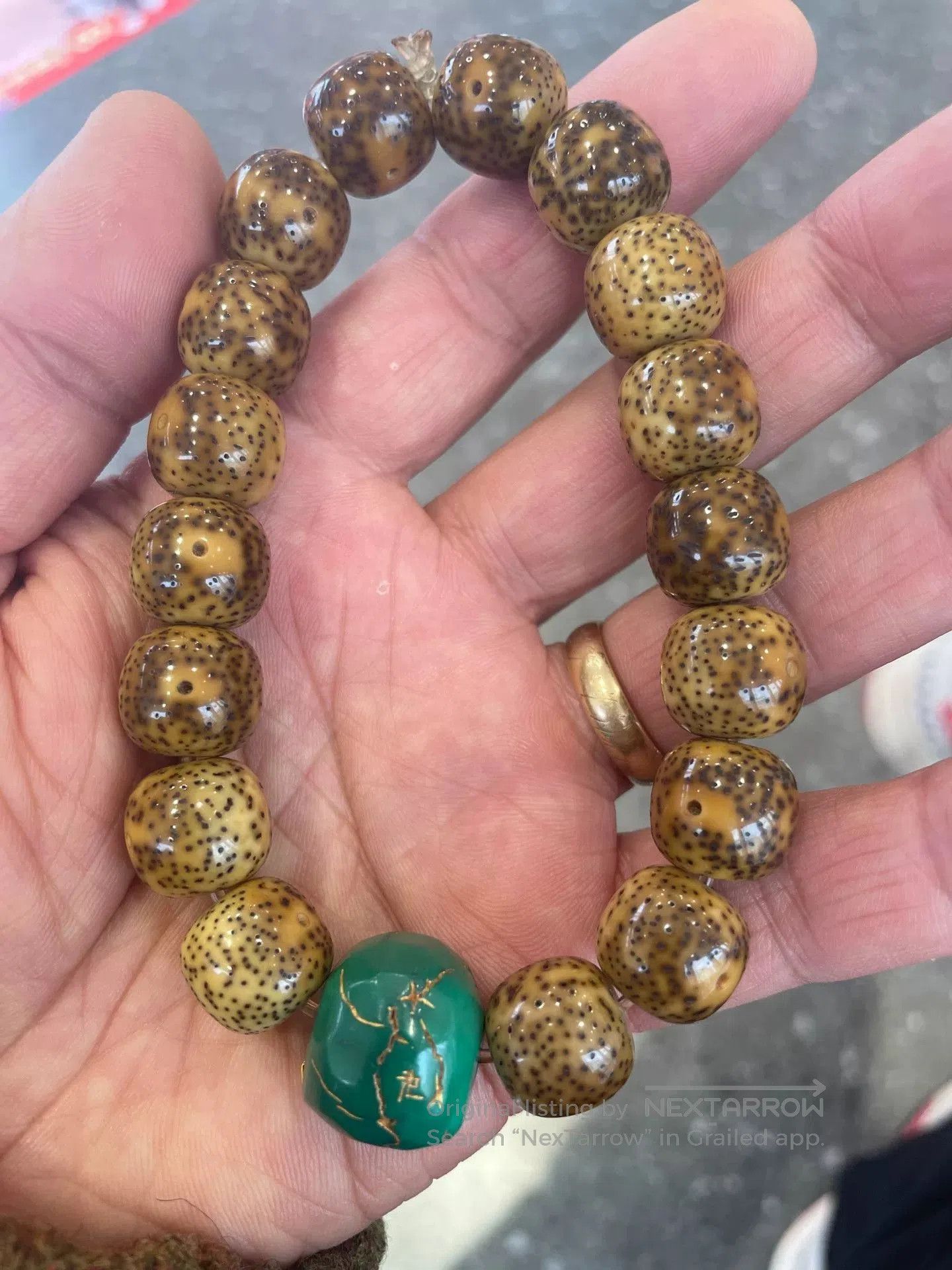 Japanese Brand Star Moon Bodhi Turquoise Bracelet. Size ONE SIZE - 4 Thumbnail