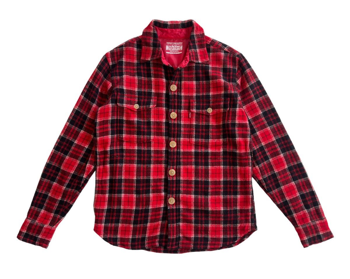 Levi's Vintage Levis Wool Tartan Flannel Size M / US 6-8 / IT 42-44 - 4 Thumbnail