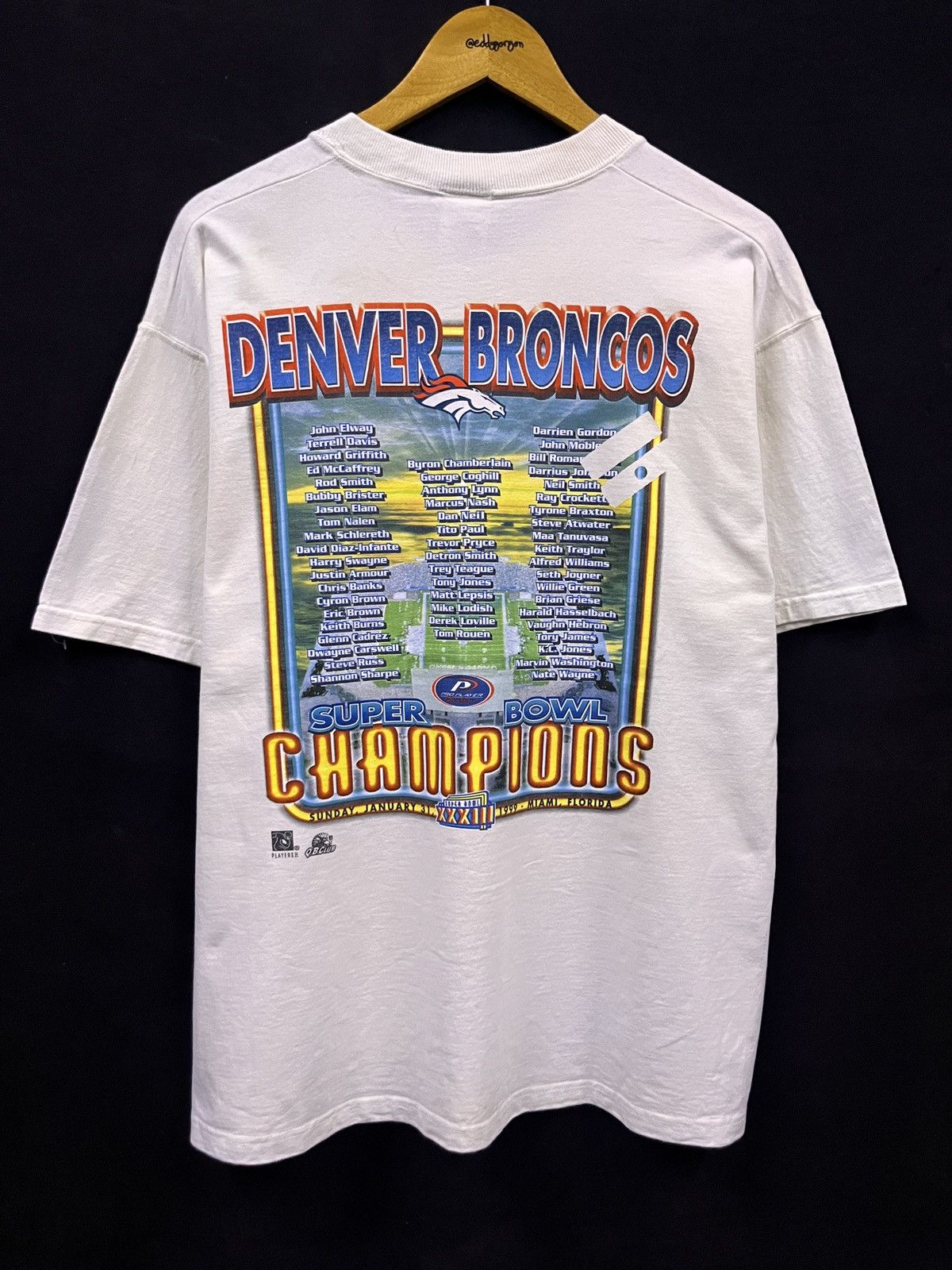 MLB VINTAGE 1999 PRO PLAYER DENVER BRONCOS TSHIRT Size US L / EU 52-54 / 3 - 7 Thumbnail