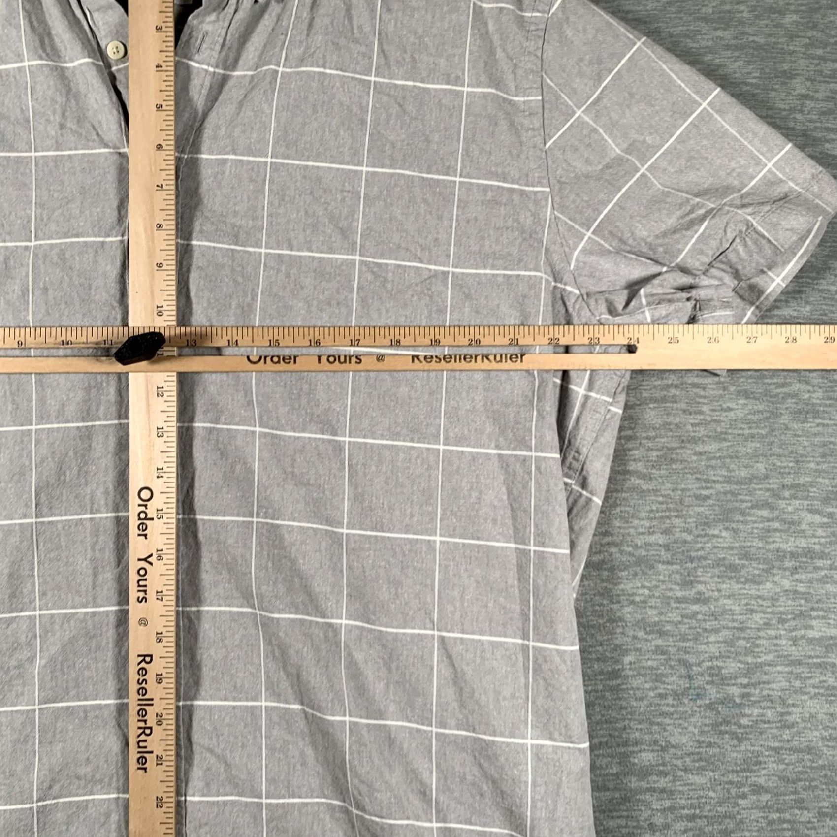 Vintage Frank + Oak Shirt Mens 2XL Gray Check Short Sleeve Button Front Casual Size US XXL / EU 58 / 5 - 7 Thumbnail