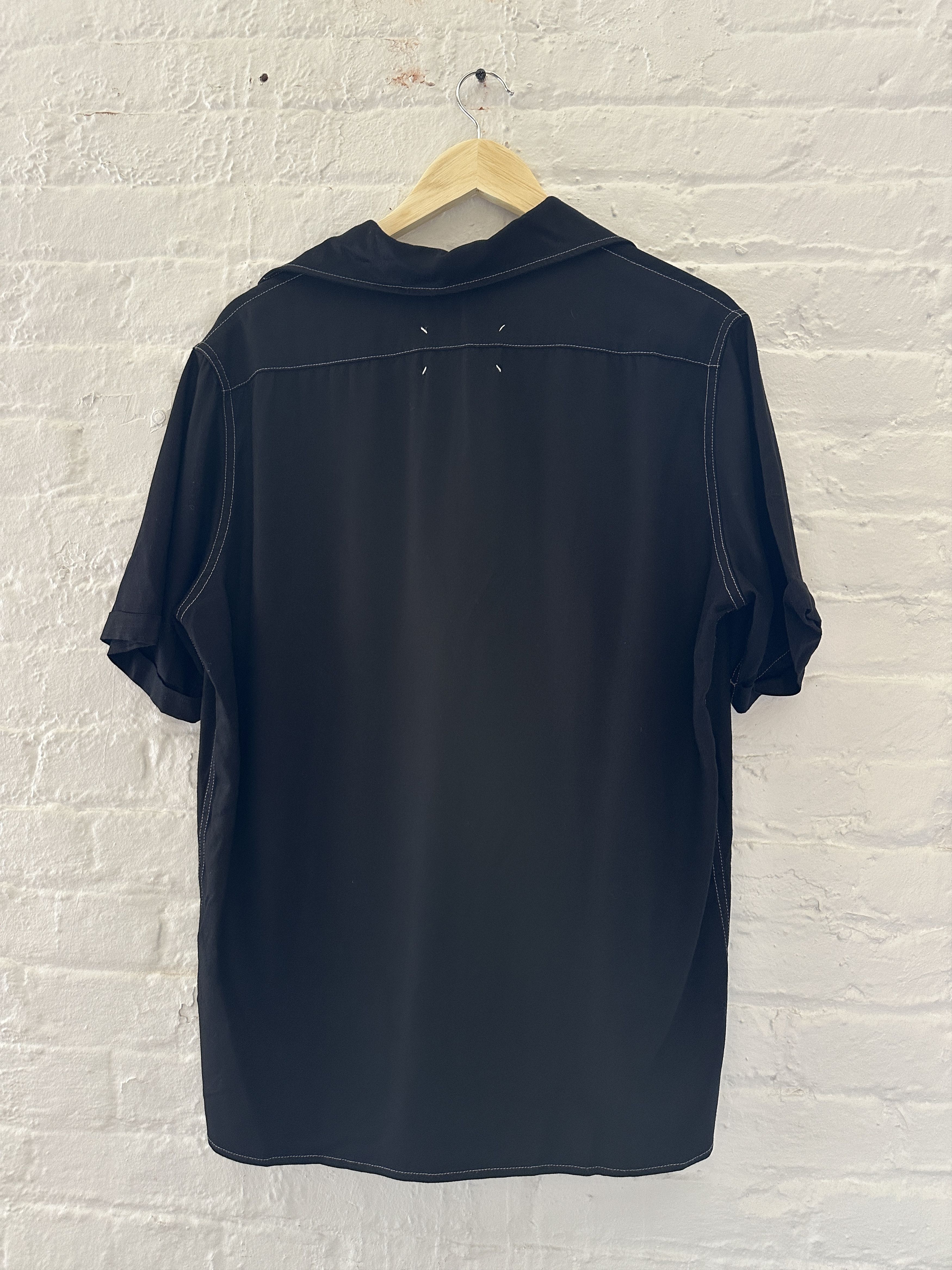 Maison Margiela Maison Margiela Contrast Stitch Camp Collar Shirt Size US M / EU 48-50 / 2 - 7 Thumbnail