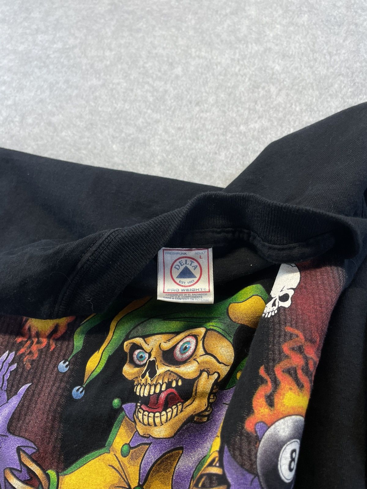 Other Vintage 90s Jester 8-Ball Biker Long Sleeve Tee Size US L / EU 52-54 / 3 - 3 Thumbnail