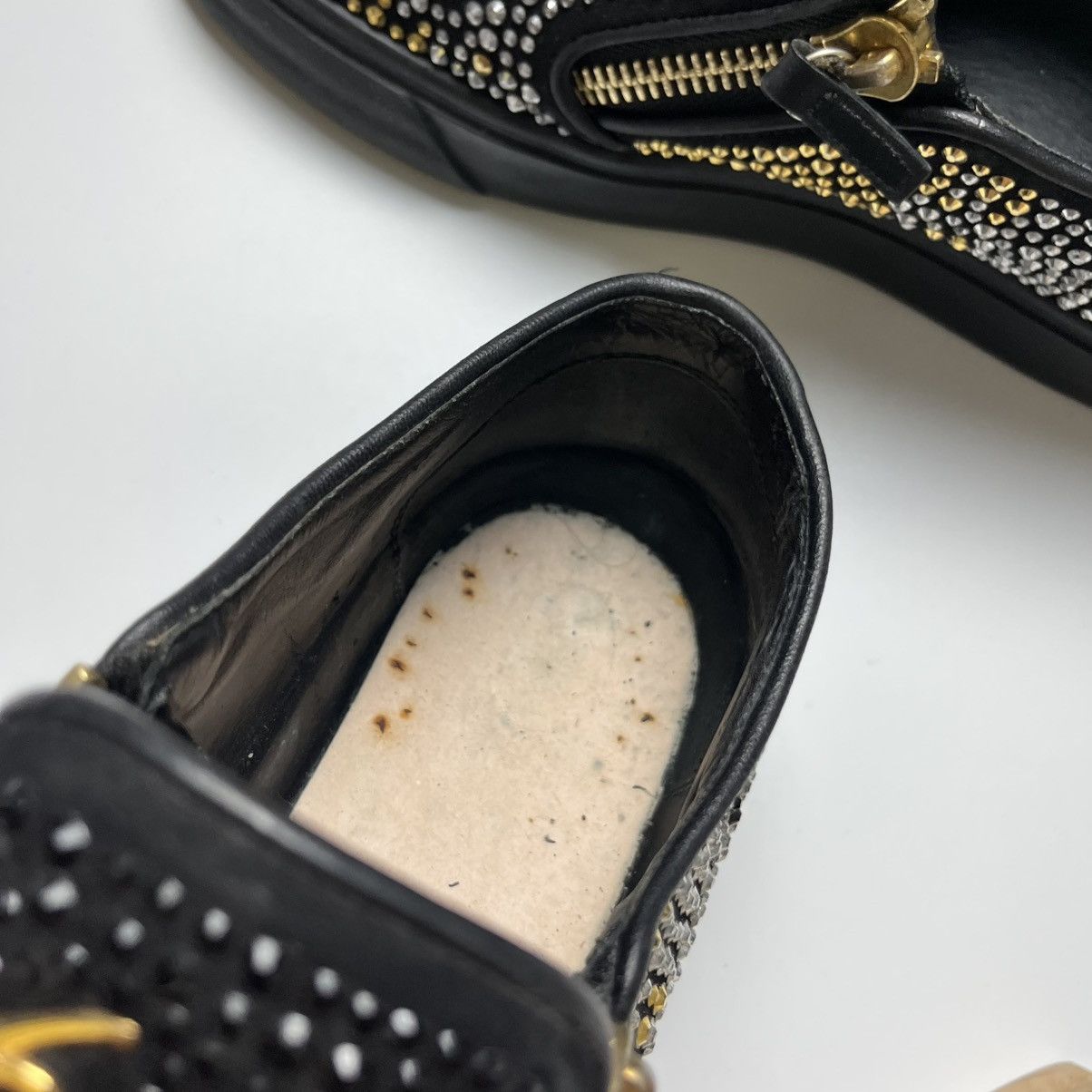 Giuseppe Zanotti Giuseppe Zanotti Suede Embellished Eve Slip-On Sneakers Size US 9 / IT 39 - 17 Thumbnail
