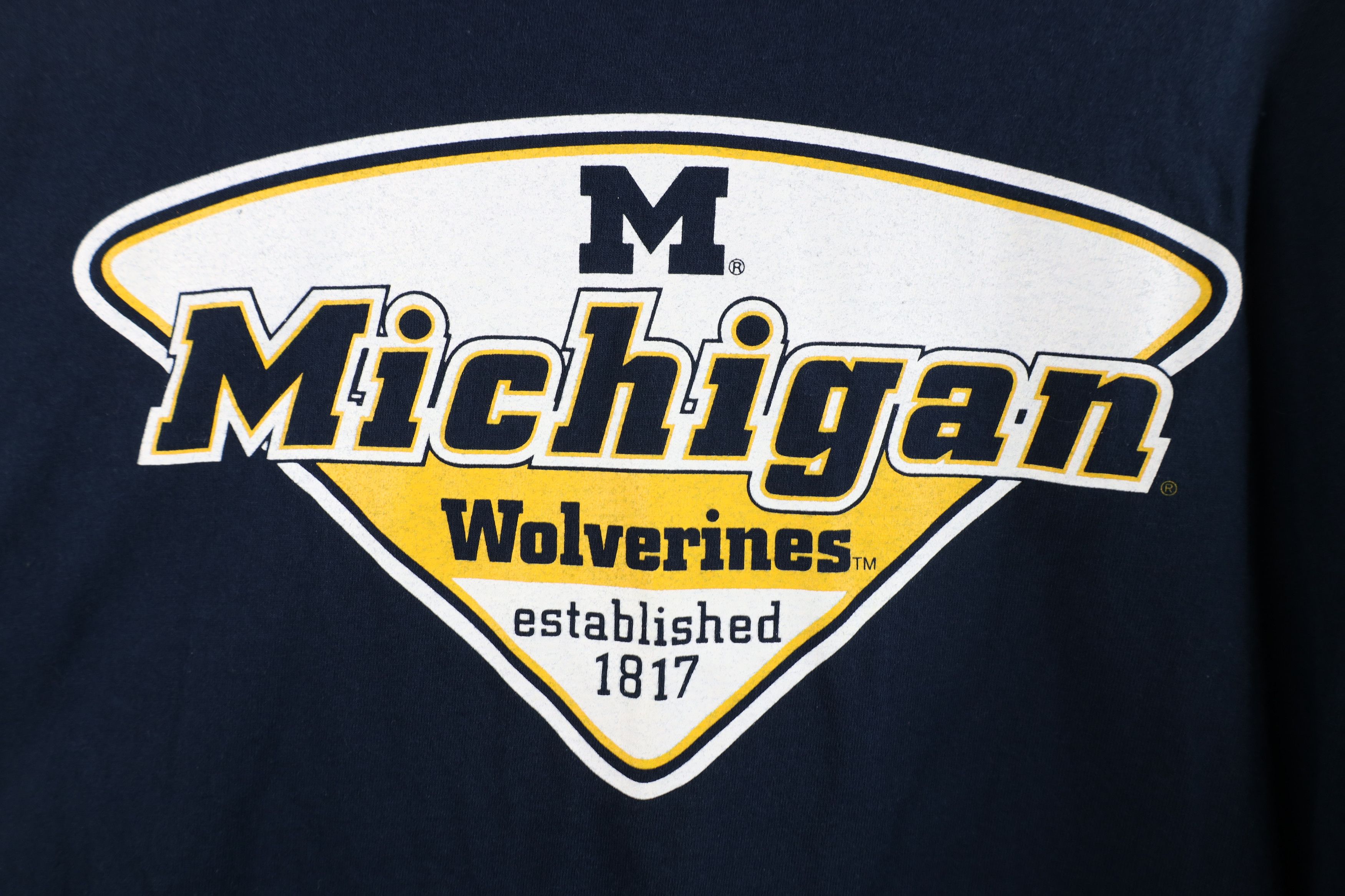 Vintage Vintage 90s University of Michigan Long Sleeve T-Shirt Size US L / EU 52-54 / 3 - 8 Thumbnail
