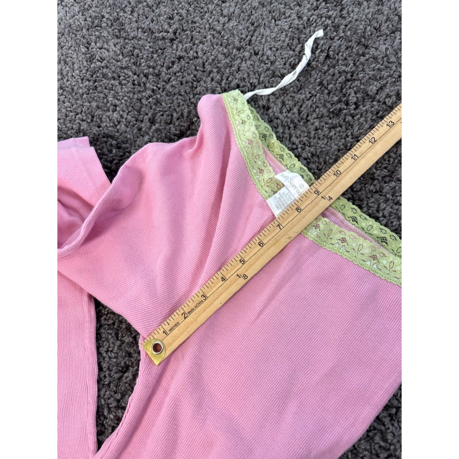 Soft Surroundings VINTAGE Soft Surroundings Pants Womens 90s Flared Low Rise Sweatpants Pink 26 L 28in 90s Thermal Lace Trim Flex? Size 36" / US 14 / IT 50 - 5 Thumbnail
