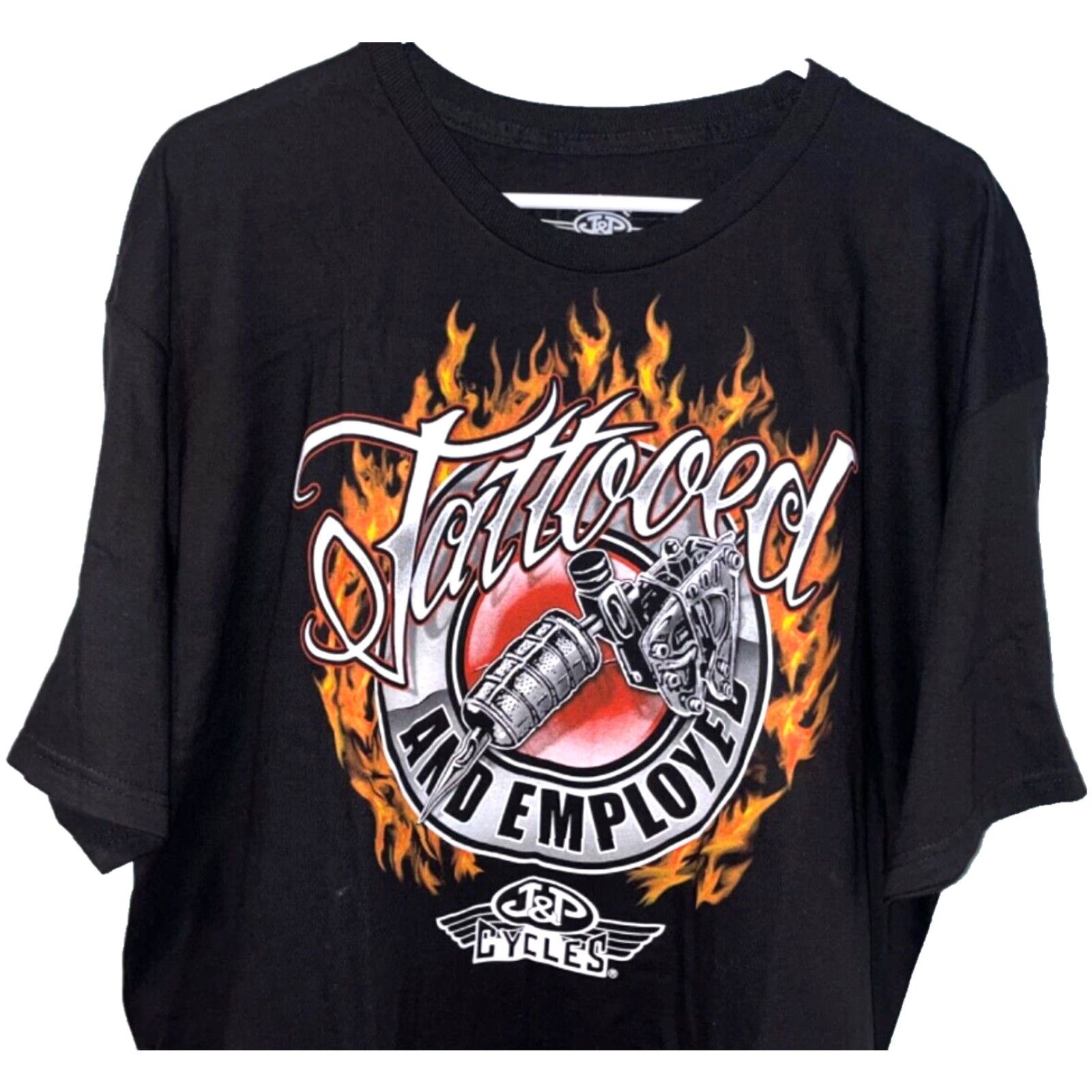 Vintage J&P Cycles Tattooed And Employed Motorcycles Biker T-shirt Size XL Size US XL / EU 56 / 4 - 2 Thumbnail