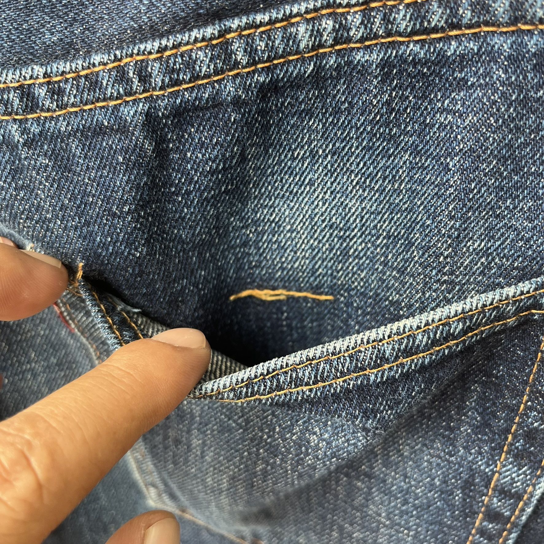 Denime Size 30x33.5 Vintage 80s Denime Big E Japan Denim S1515 Size US 30 / EU 46 - 15 Thumbnail