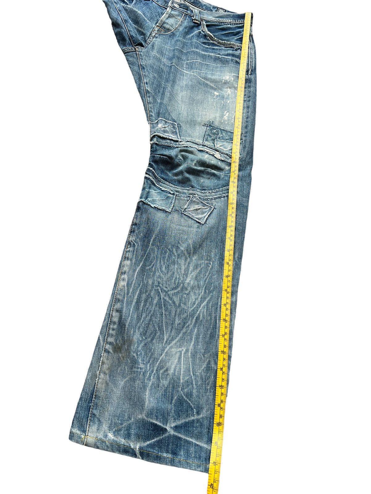 Japanese Brand BartackJapan Selvedge Patchwork Distressed Denim Jeans 32x32 Size US 32 / EU 48 - 20 Thumbnail
