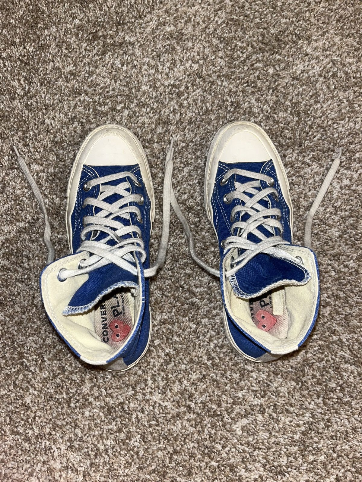 Comme des Garcons × Converse Blue Converse Comme des Garçons High Tops Size US 6 / IT 36 - 4 Thumbnail