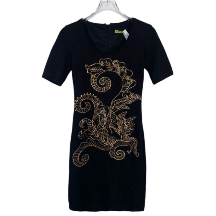 Versace Versace Hot-Fix Rhinestone Pattern Black Round Neck Dress Size XS / US 0-2 / IT 36-38 - 1 Thumbnail