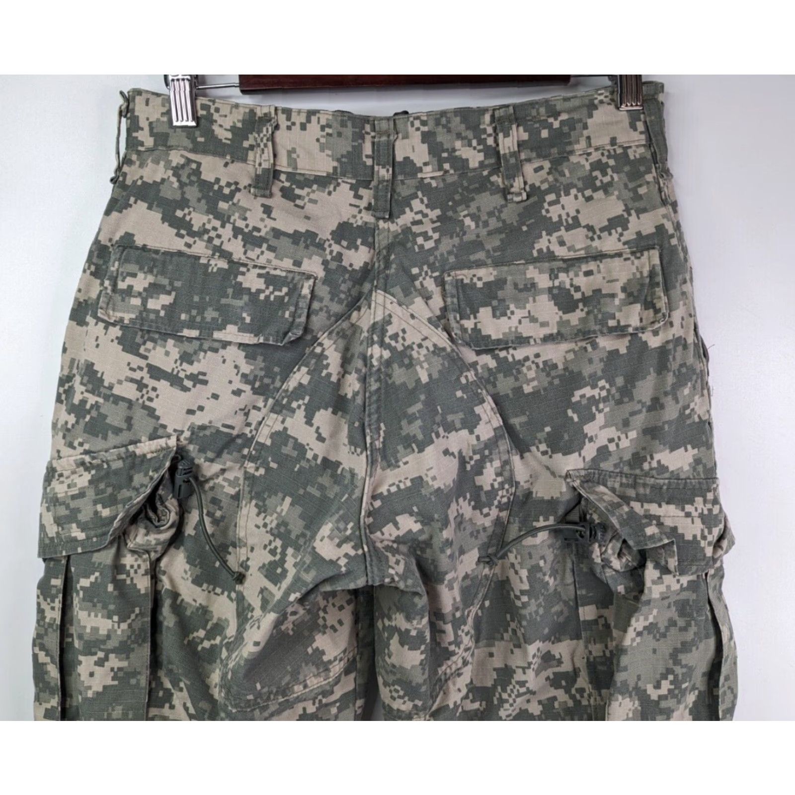 Vintage Army Combat Uniform Trousers Pants S Short Digital Camo Mens Navy Nylon Cotton Inseam 28" US Military SP M100-05-D-0427 Size US 29 - 7 Thumbnail