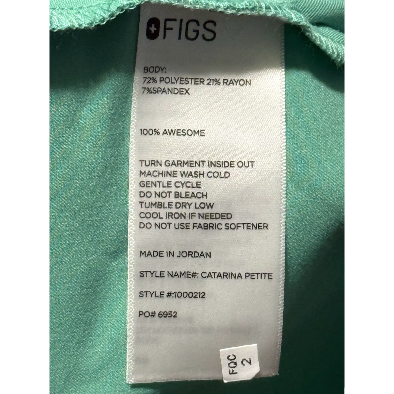 Vintage NWT Figs Catrina Petite One Pocket Scrub Top Green Size XL Size XL / US 12-14 / IT 48-50 - 6 Thumbnail