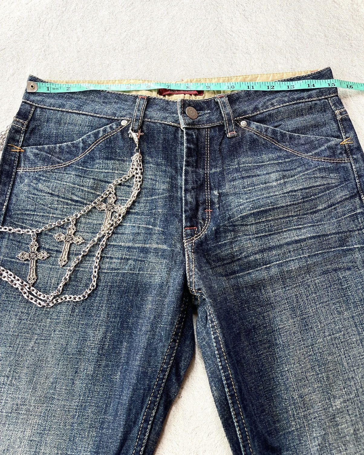 Japanese Brand Sweet Camel Buckle Back Flare Jean Size US 30 / EU 46 - 7 Thumbnail