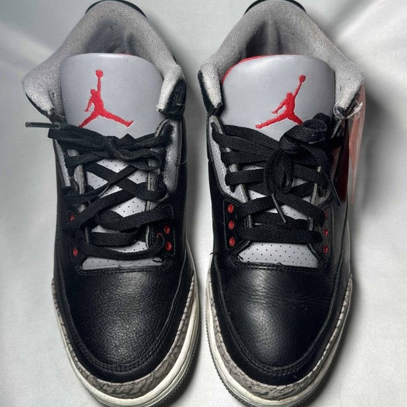 Jordan Brand × Nike Size 10 Air Jordan 3 Retro OG Black Cement 2024 Men's Shoes Size US 10 / EU 43 - 4 Thumbnail