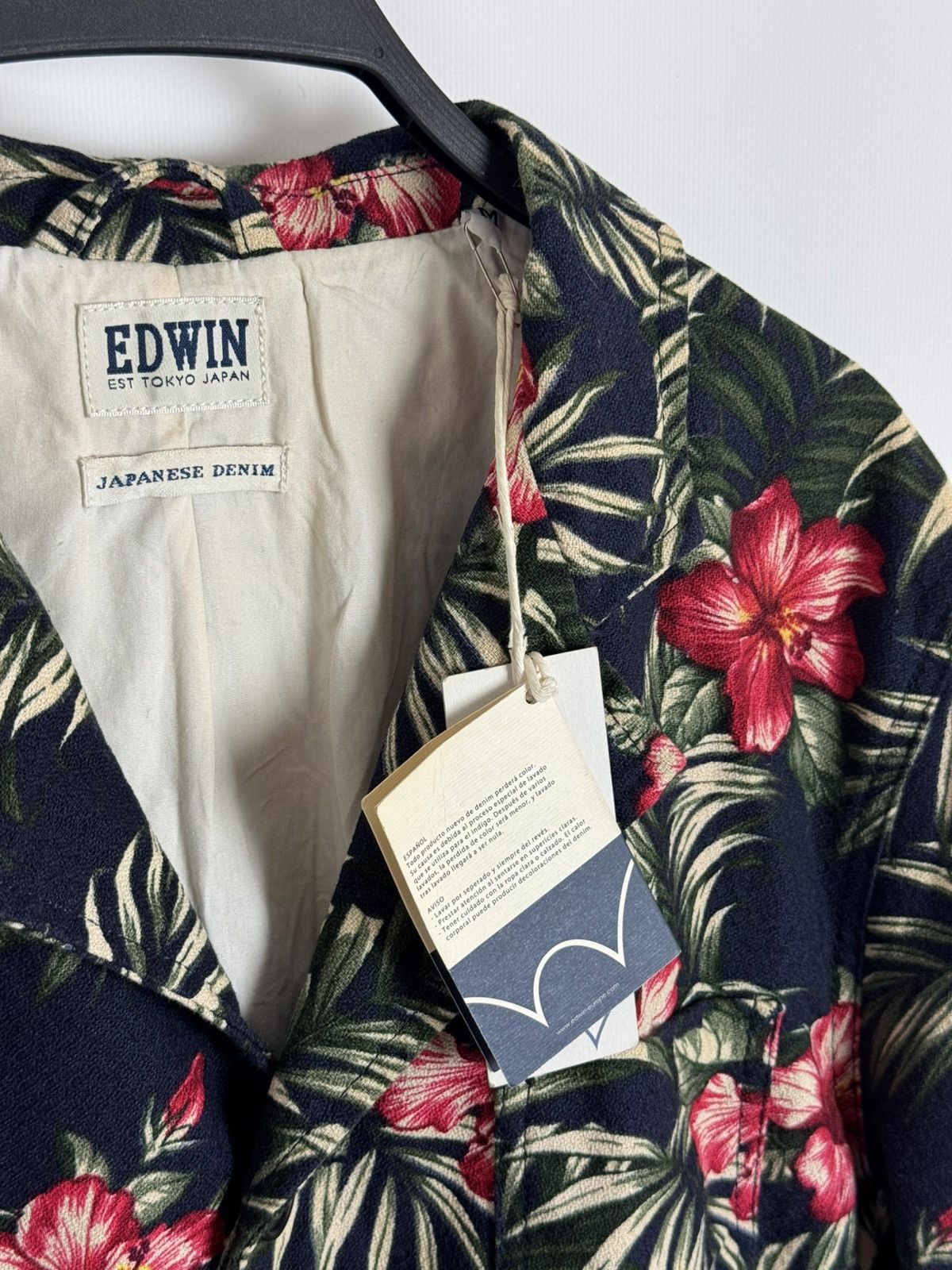 Edwin New! Edwin Simple Post Japanese Denim Floral Blazer Jacket Size US M / EU 48-50 / 2 - 6 Thumbnail