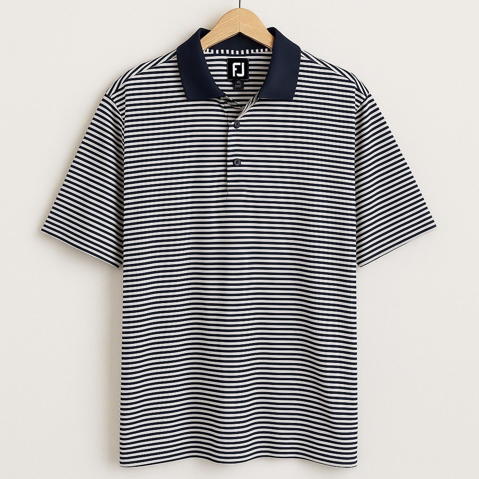 Footjoy FootJoy Golf Polo XL NavyStripped 1757 Golf Club Performance Size US XL / EU 56 / 4 - 1 Thumbnail