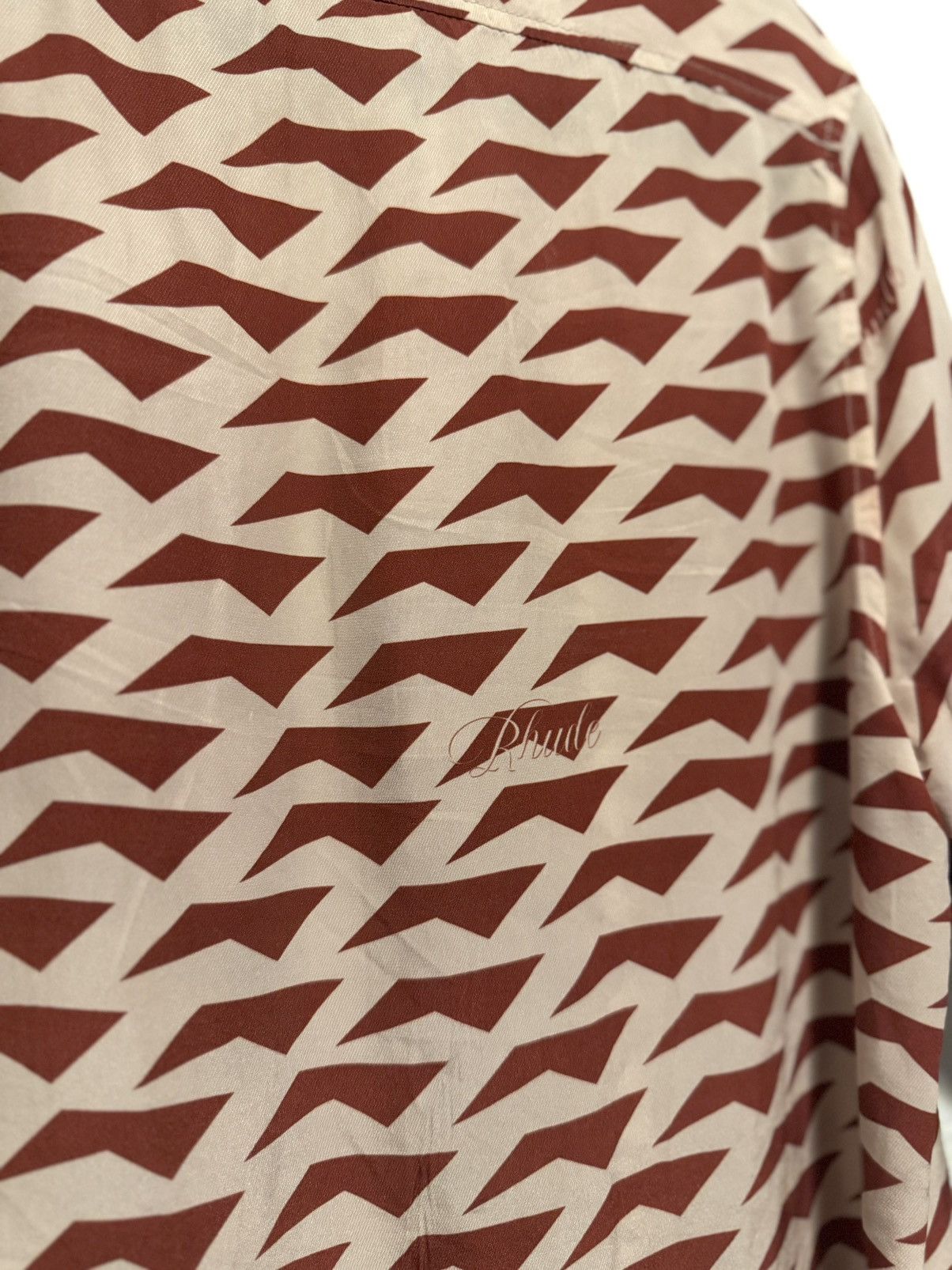 Rhude Rhude geometric-pattern satin twill shirt Size US M / EU 48-50 / 2 - 8 Thumbnail