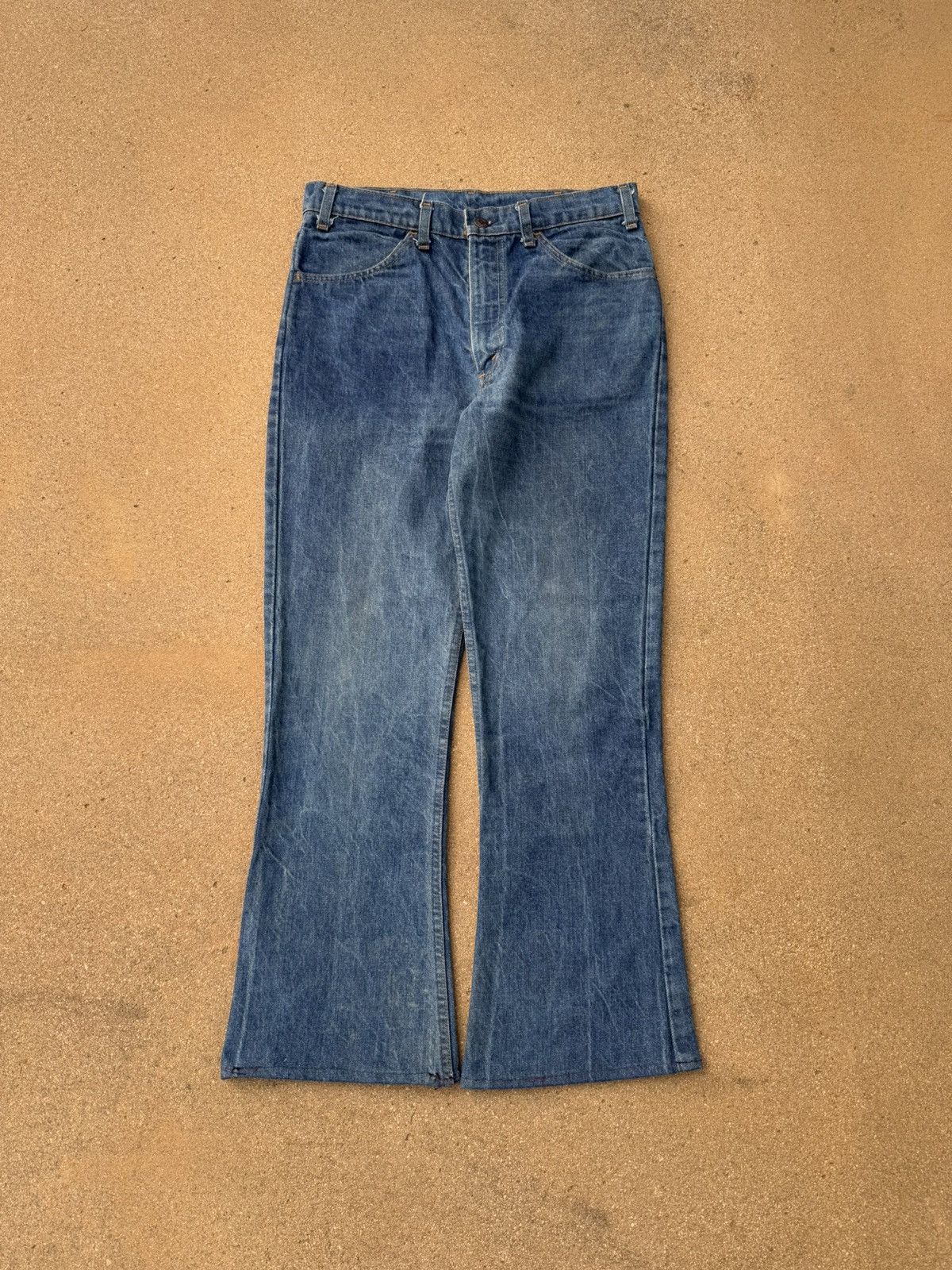 Levi's × Vintage Vtg 70’s Levi’s 646 Orange Tab Bellbottom Flare Jeans 32x29 Size US 32 / EU 48 - 1 Thumbnail