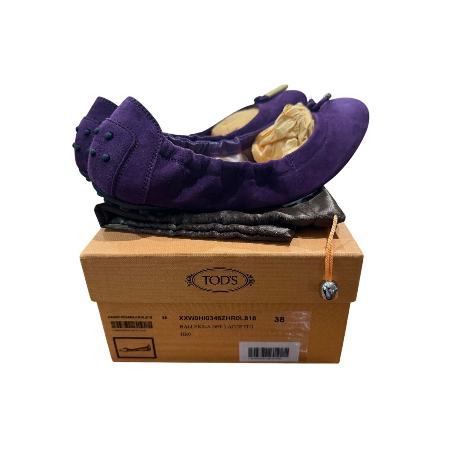 Tod's Tods Purple Suede Ballerina Dee Laccetto Ballet flats sz. 38 Size US 8 / IT 38 - 6 Thumbnail