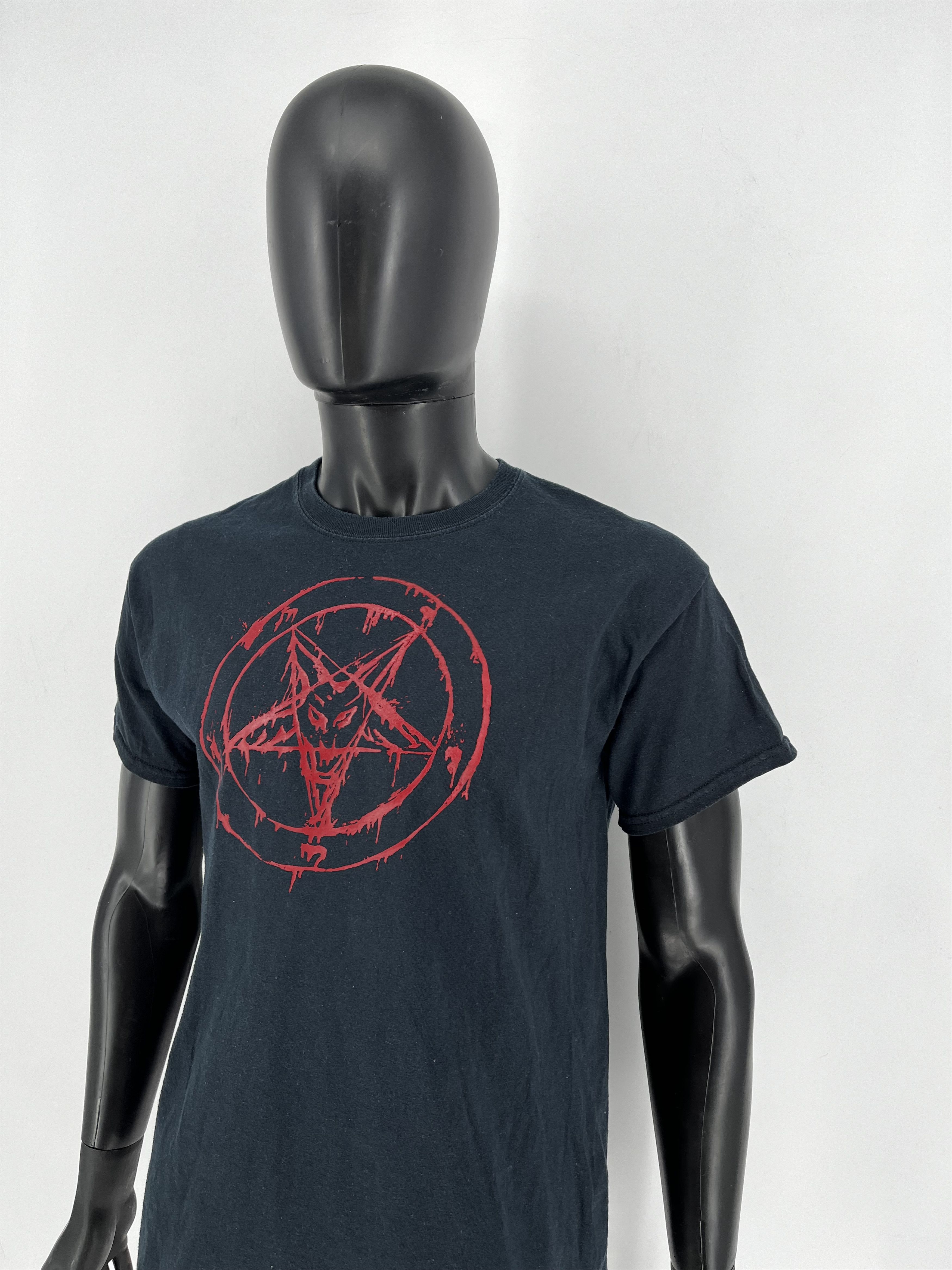 Band Tees Pentagram Punk Occult Gothic Satan Metal Baphomet Satanic Size US M / EU 48-50 / 2 - 5 Thumbnail