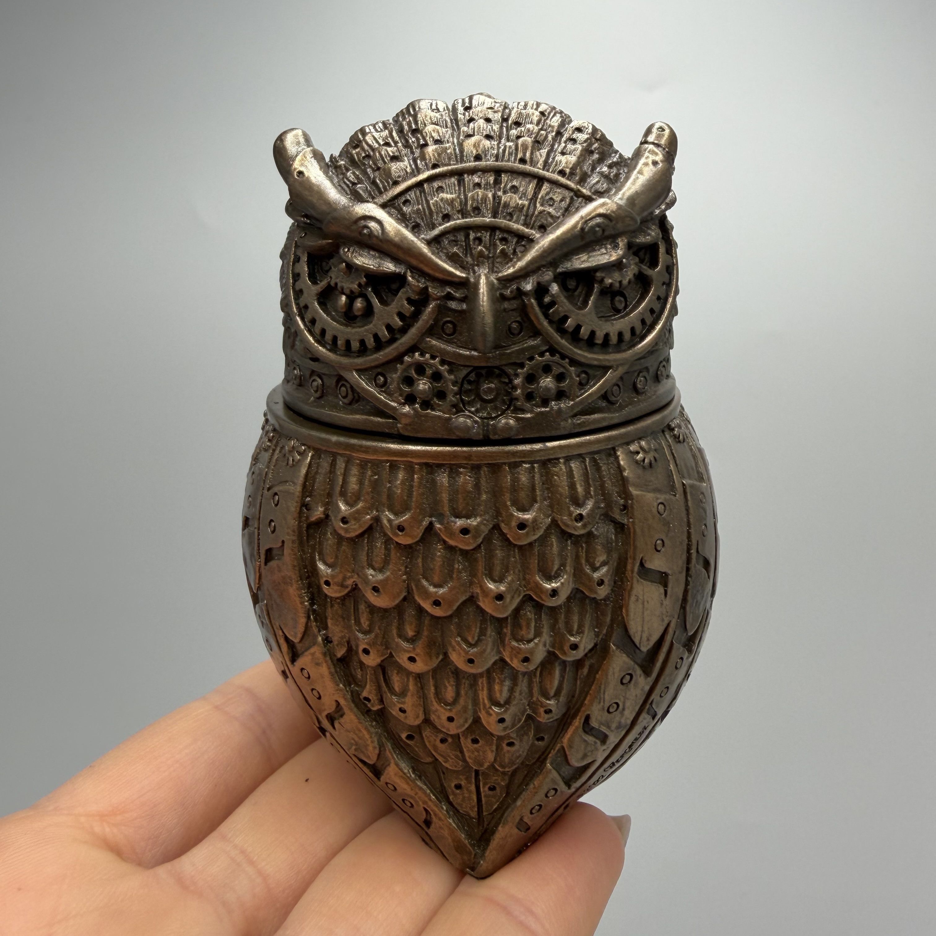 Other Owl Trinket Box Bronze Finish Polystone Jewelry Box Gift Size ONE SIZE - 1 Thumbnail