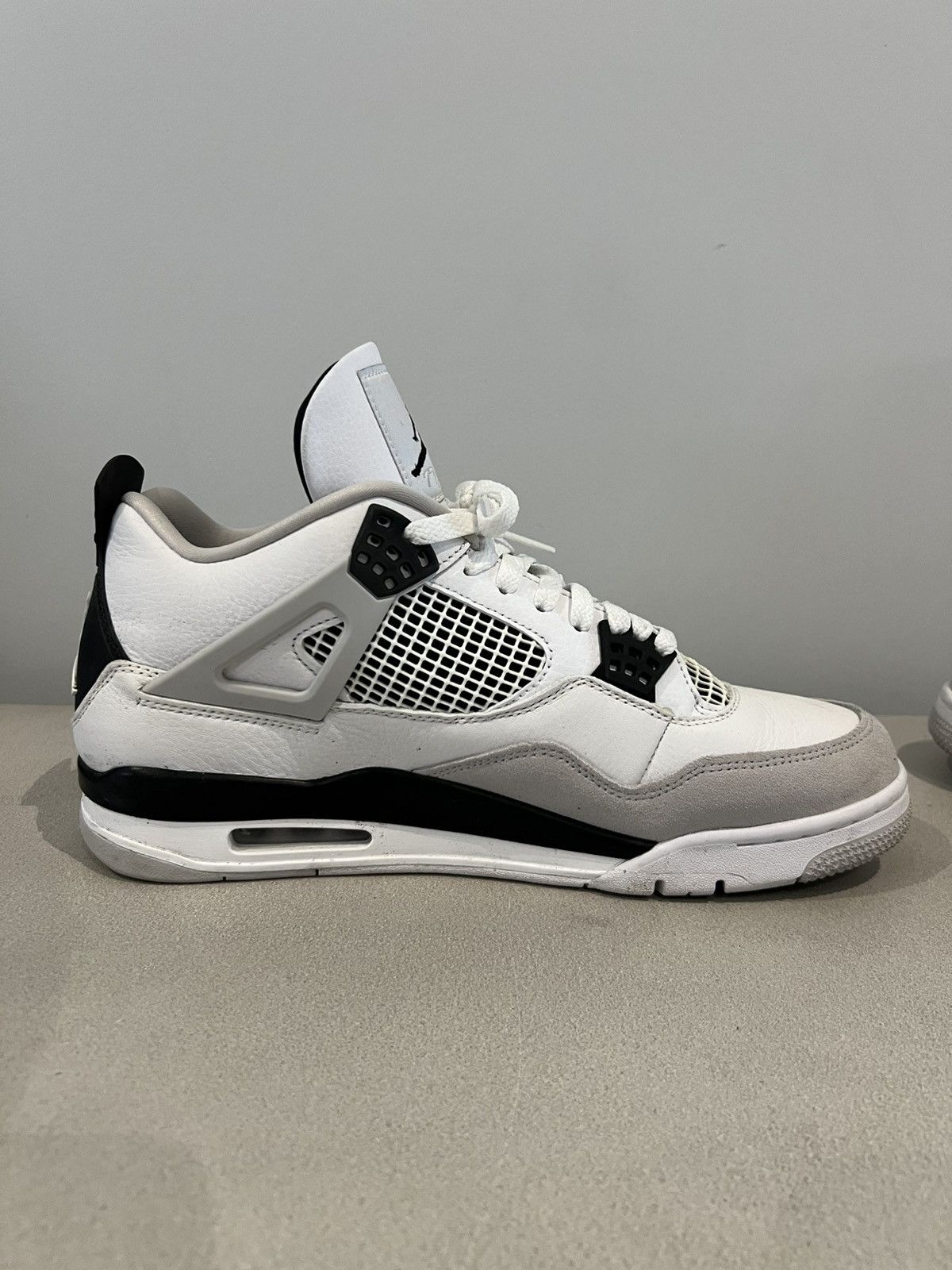 Jordan Brand Air Jordan 4 Retro Military Black White/Black/Neutral Grey Size US 10.5 / EU 43-44 - 1 Thumbnail
