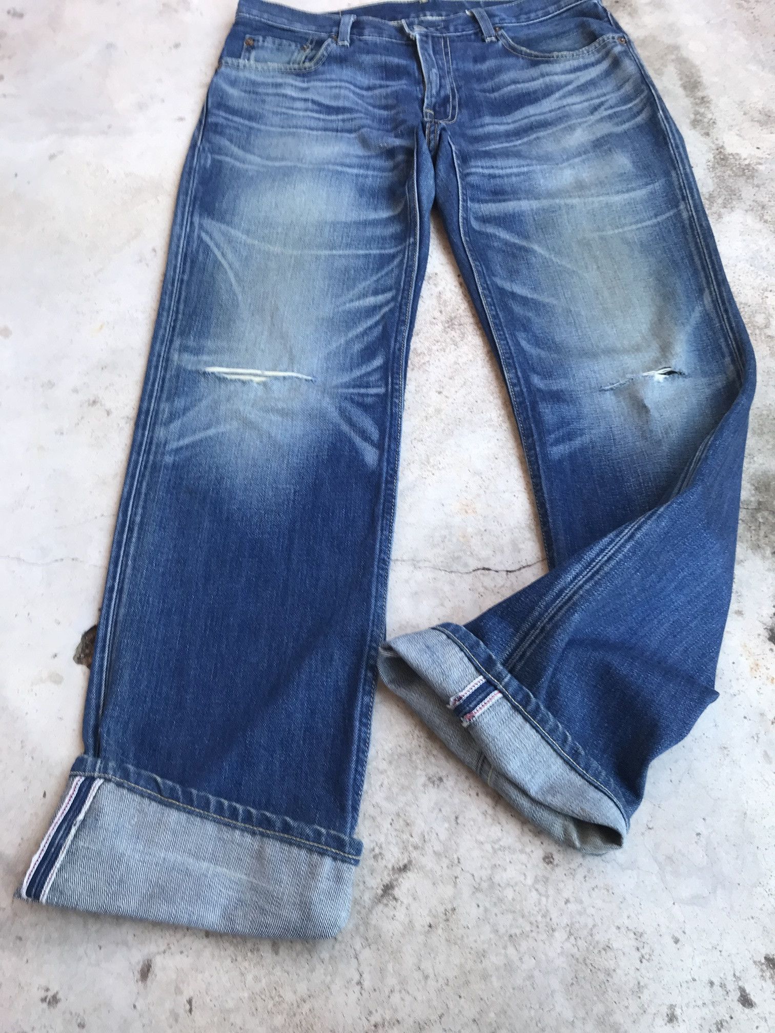 Levi's Vintage Levis 502 selvedged distressed jean W31x31.5 Size US 31 - 5 Thumbnail