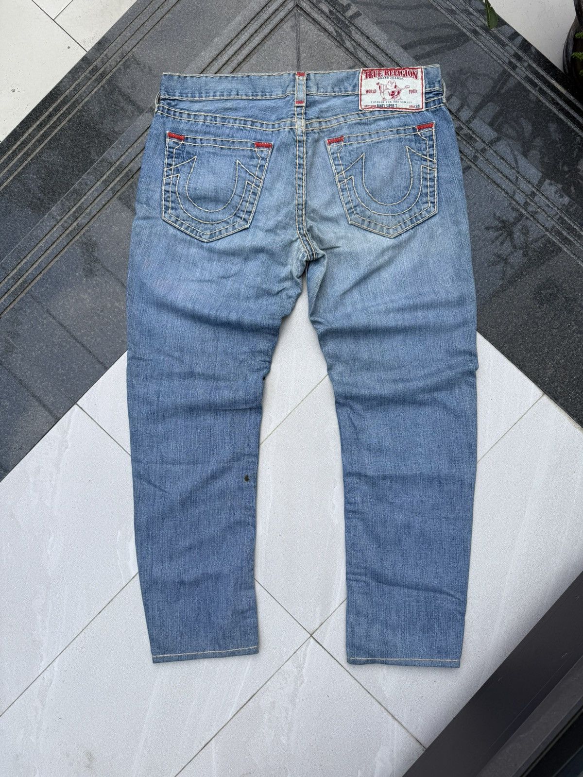 True Religion 90’s TRUE RELIGION RARE POCKET LOGO Y2K DENIM RETRO PANTS Size US 38 / EU 54 - 3 Thumbnail