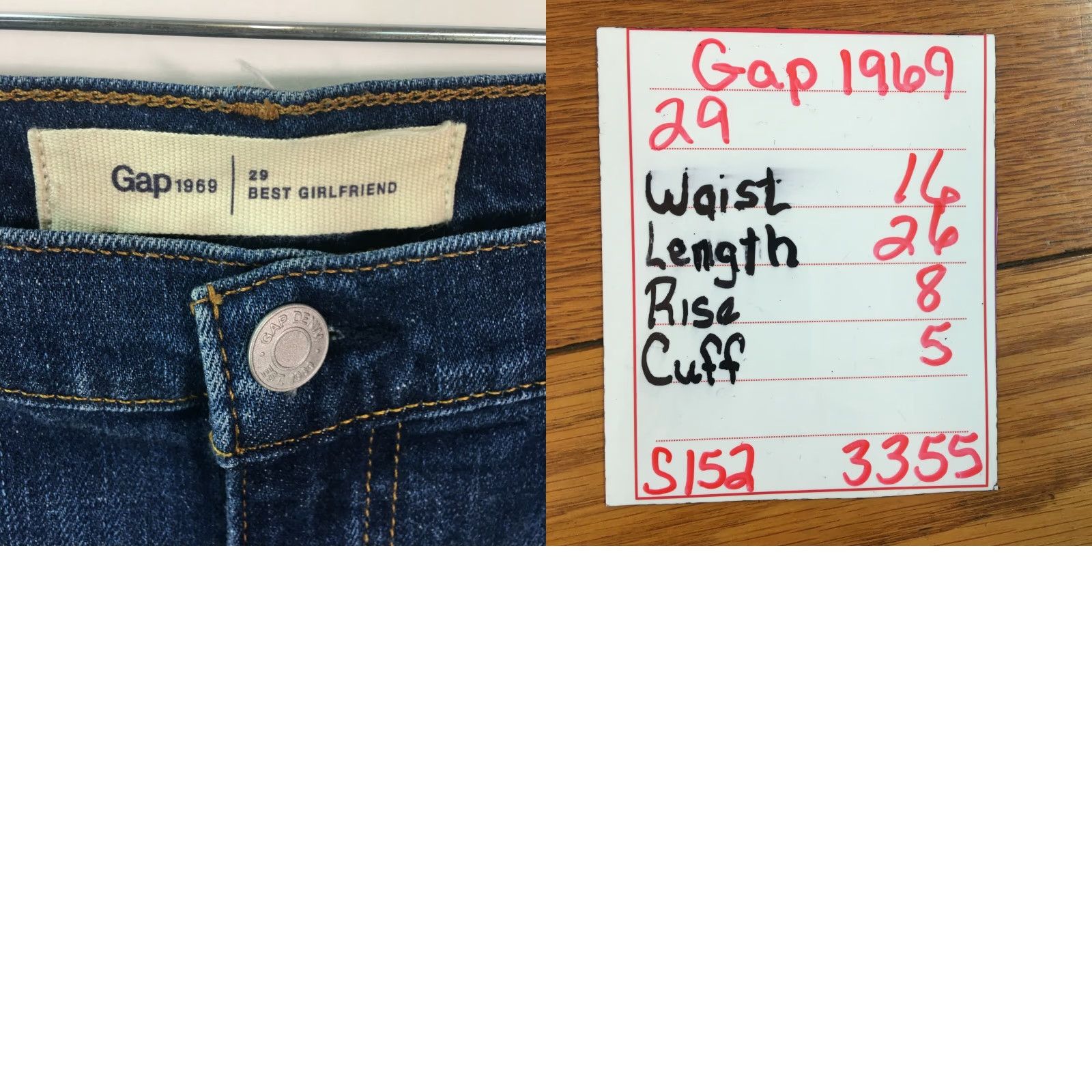 Gap VINTAGE Gap 1969 Womens Girlfriend Jeans Denim Distressed Blue 29 Regular 32W 26L Womens (Mens? No) Girls? Gender: Women. Size 29" - 8 Thumbnail