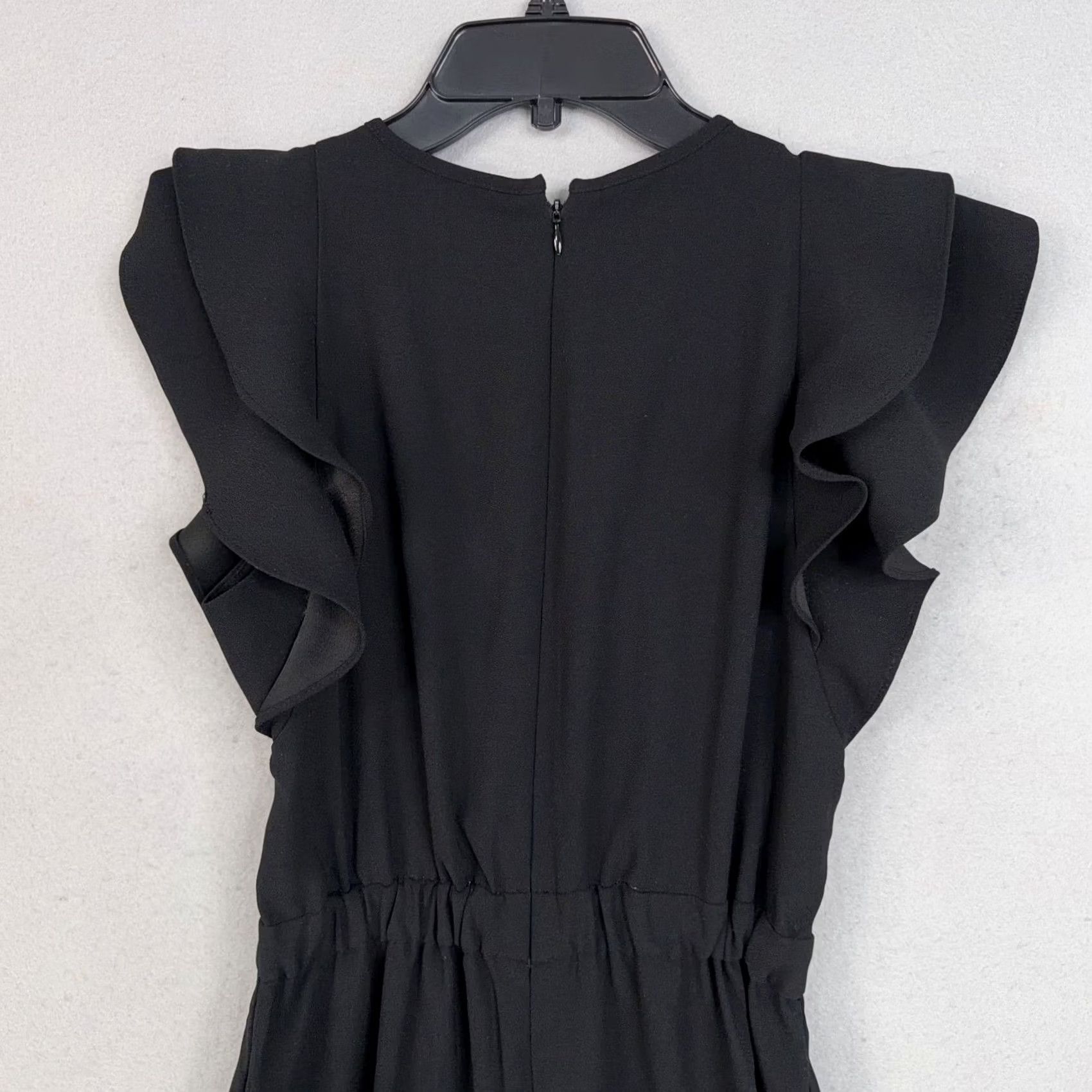 J.Crew J.CREW Jumpsuit Womens 0 Black Ruffle Wide Leg Crop Dressy Work Office Shirt? Size XS / US 0-2 / IT 36-38 - 7 Thumbnail