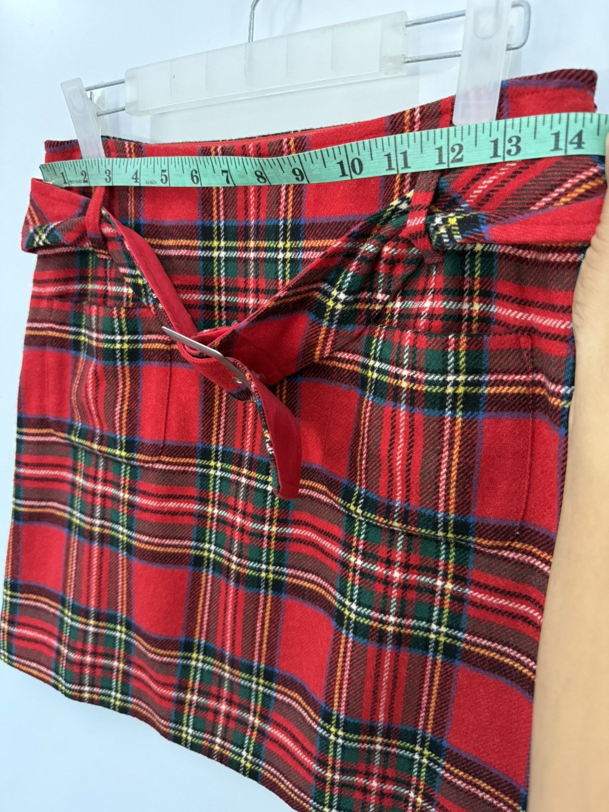 agnes b. 🔥 PUNKERS ‼️ Red tartan belt mini Skirt Size 27" / US 4 / IT 40 - 4 Thumbnail