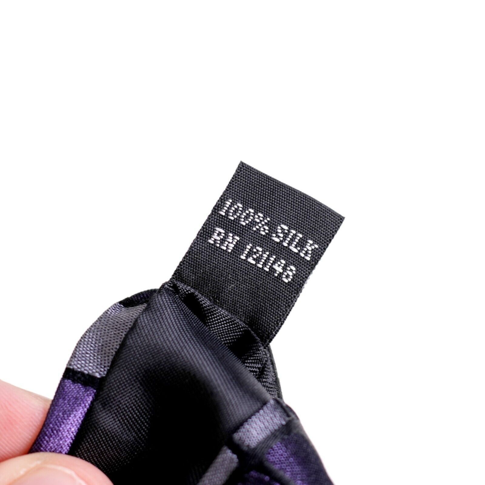 Kenneth Cole Kenneth Cole Reaction Gray Purple Gradient Plaid Silk Tie Size ONE SIZE - 5 Thumbnail