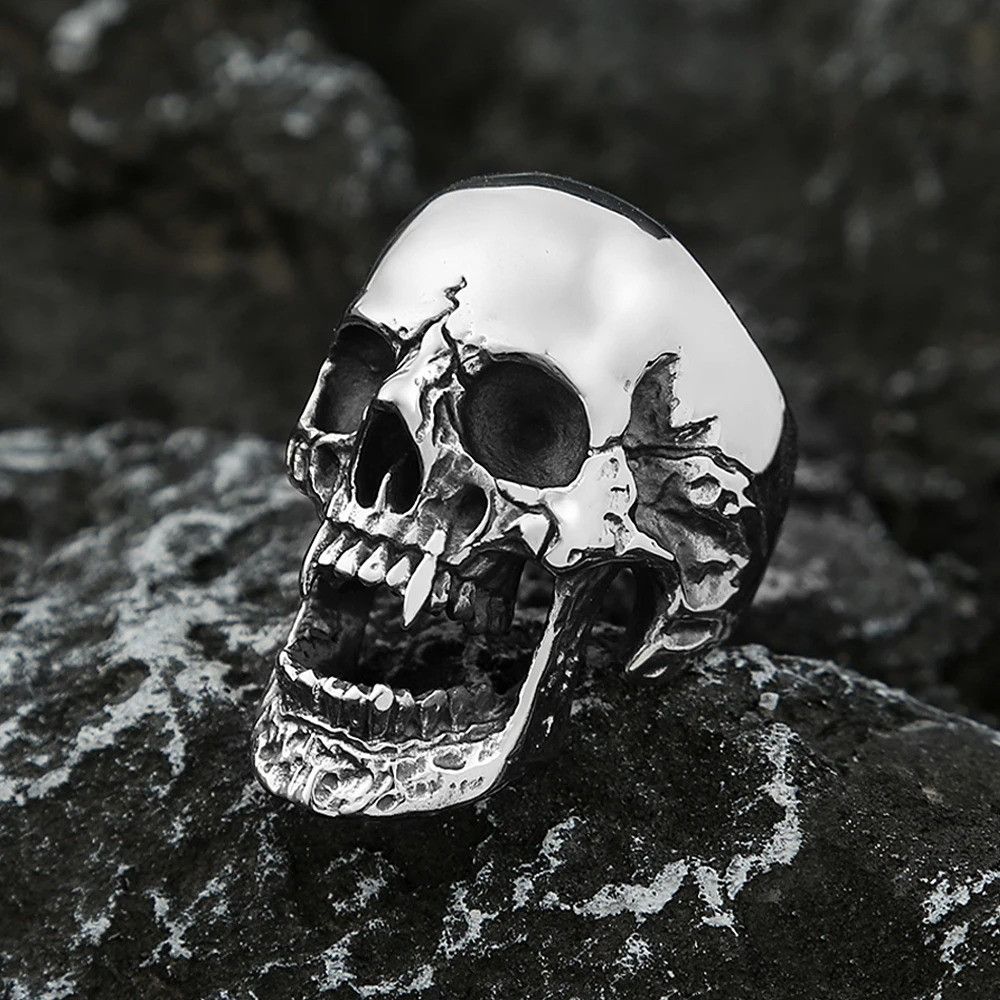 Other Gothic Vampire Skull Ring Size ONE SIZE - 5 Thumbnail