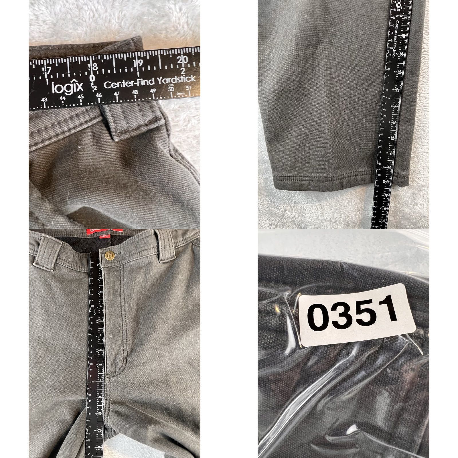 Vintage Coleman Mens Pants 38X30 Fleece Lined Charcoal Workwear Camping Hunting Outdoor Cotton Blend Straight Leg Size US 38 / EU 54 - 8 Thumbnail