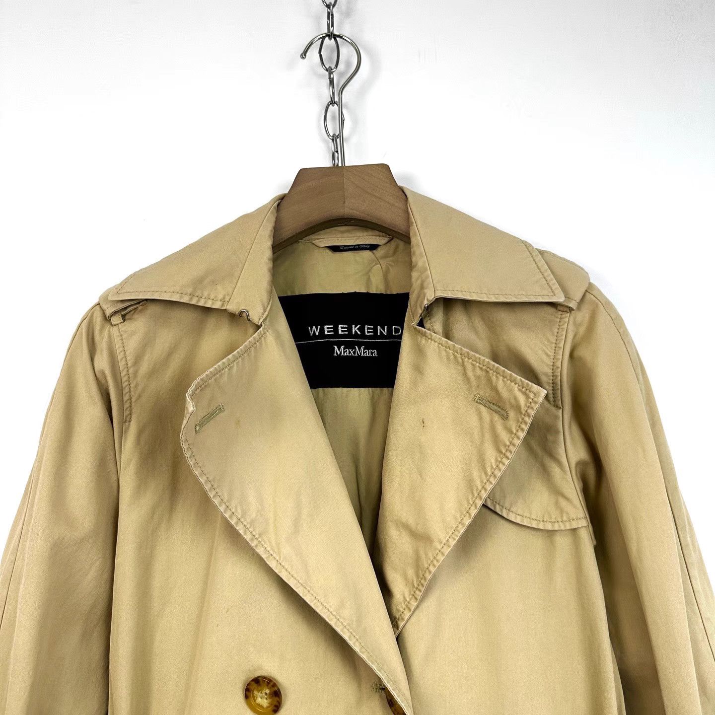 Max Mara MaxMara WEEKEND Brown Single-Breasted Long Trench Coat K12 Size XXS / US 00 / IT 34 - 3 Thumbnail