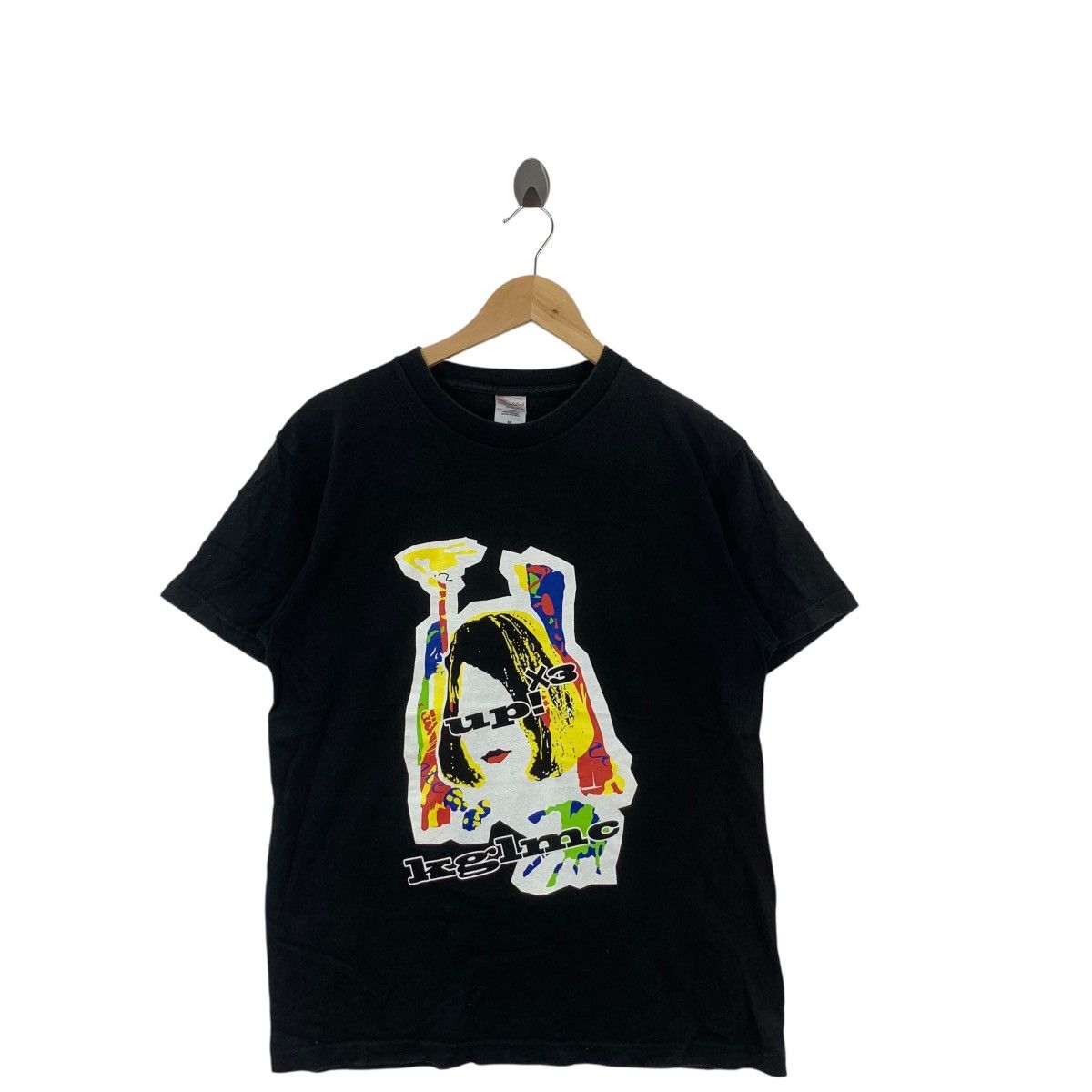 Vintage Vintage U.P.E X3 Pop Art Graphic T-Shirt Face Print Black Size US M / EU 48-50 / 2 - 4 Thumbnail