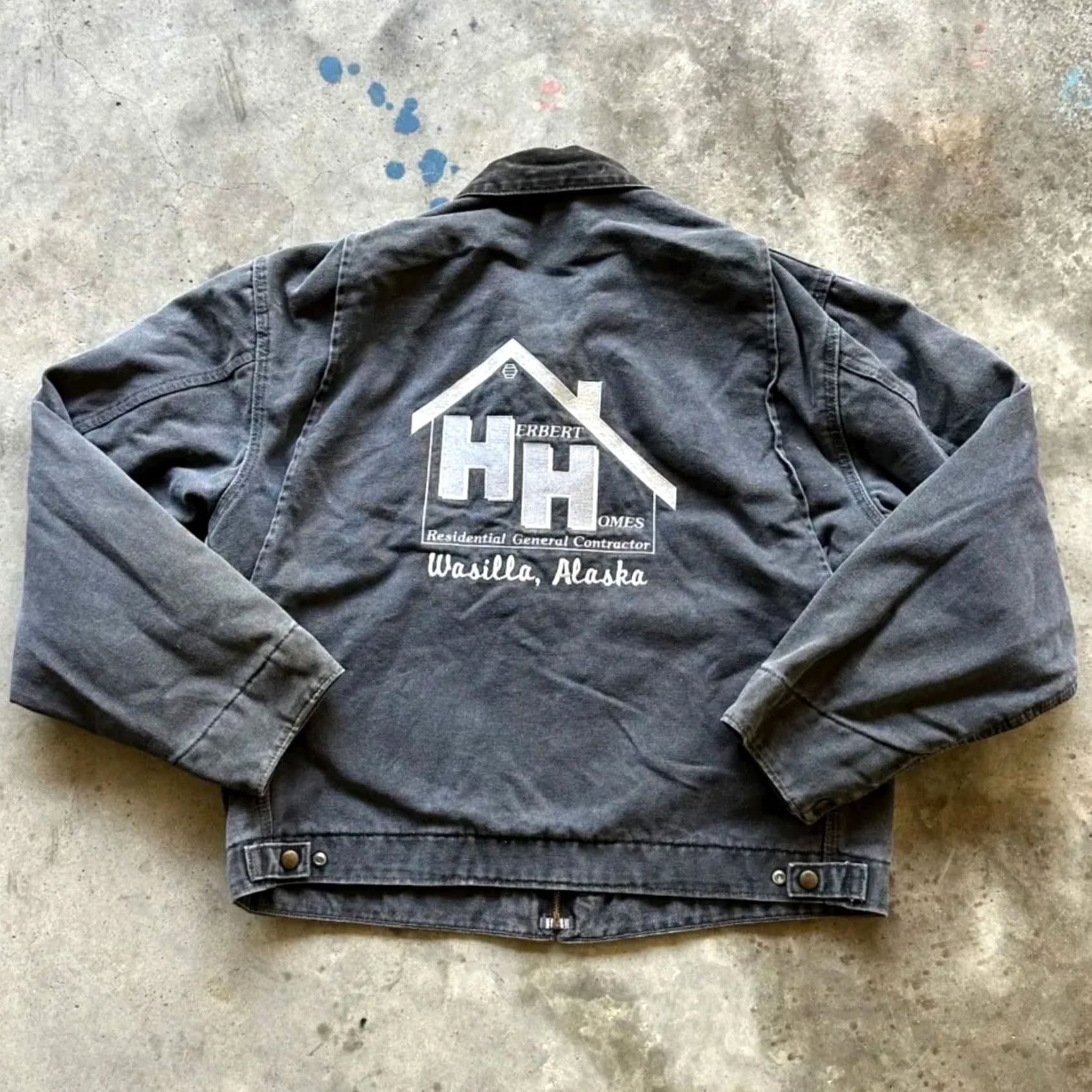 Carhartt VINTAGE Carhartt J97 PTL Petrol Gray Blanket Lined Detroit Jacket Size L Mens Gray Jacket Size US L / EU 52-54 / 3 - 5 Thumbnail