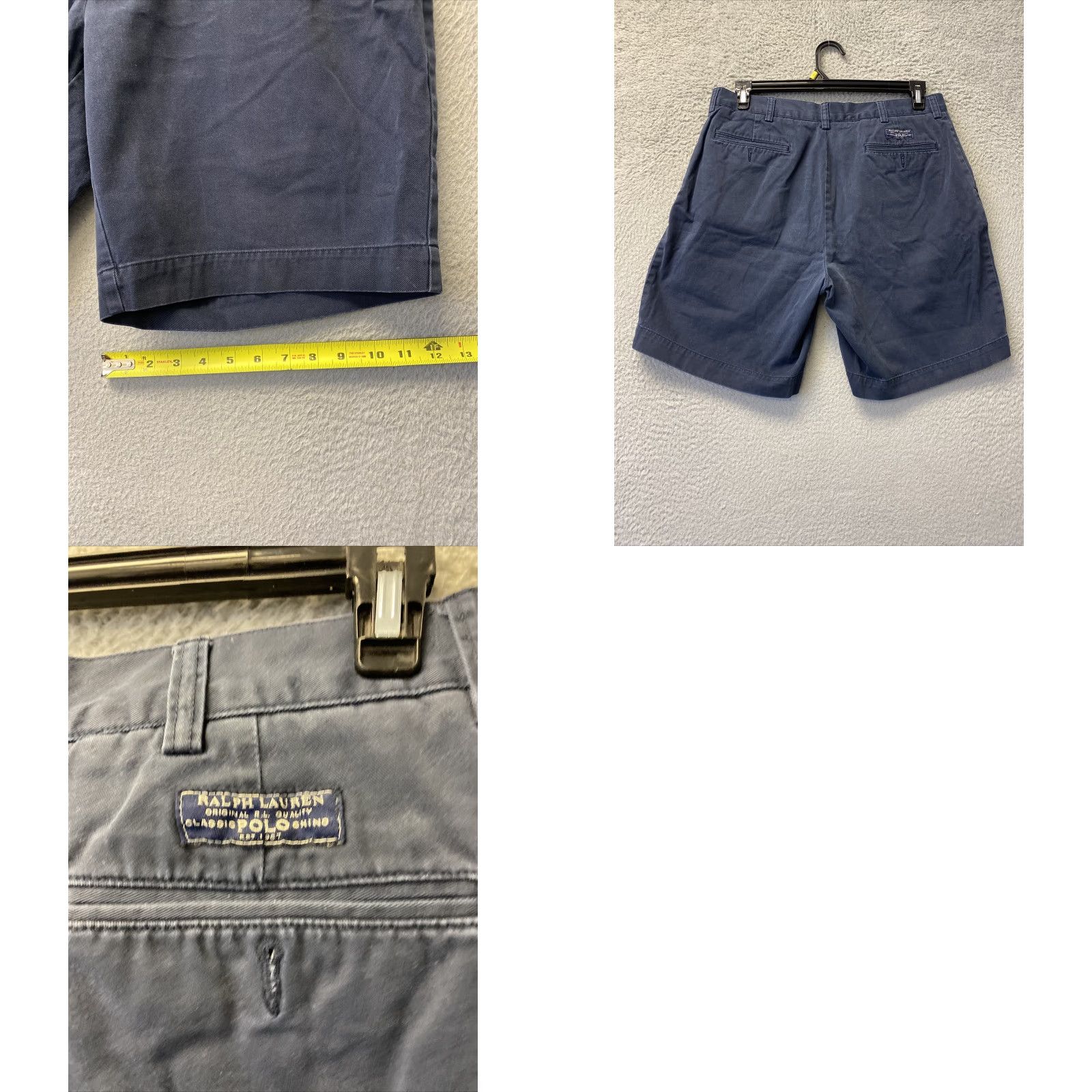 Polo Ralph Lauren POLO RALPH LAUREN Chino Shorts Navy Blue Mens Size 35 Pleated Regular Size US S / EU 44-46 / 1 - 8 Thumbnail