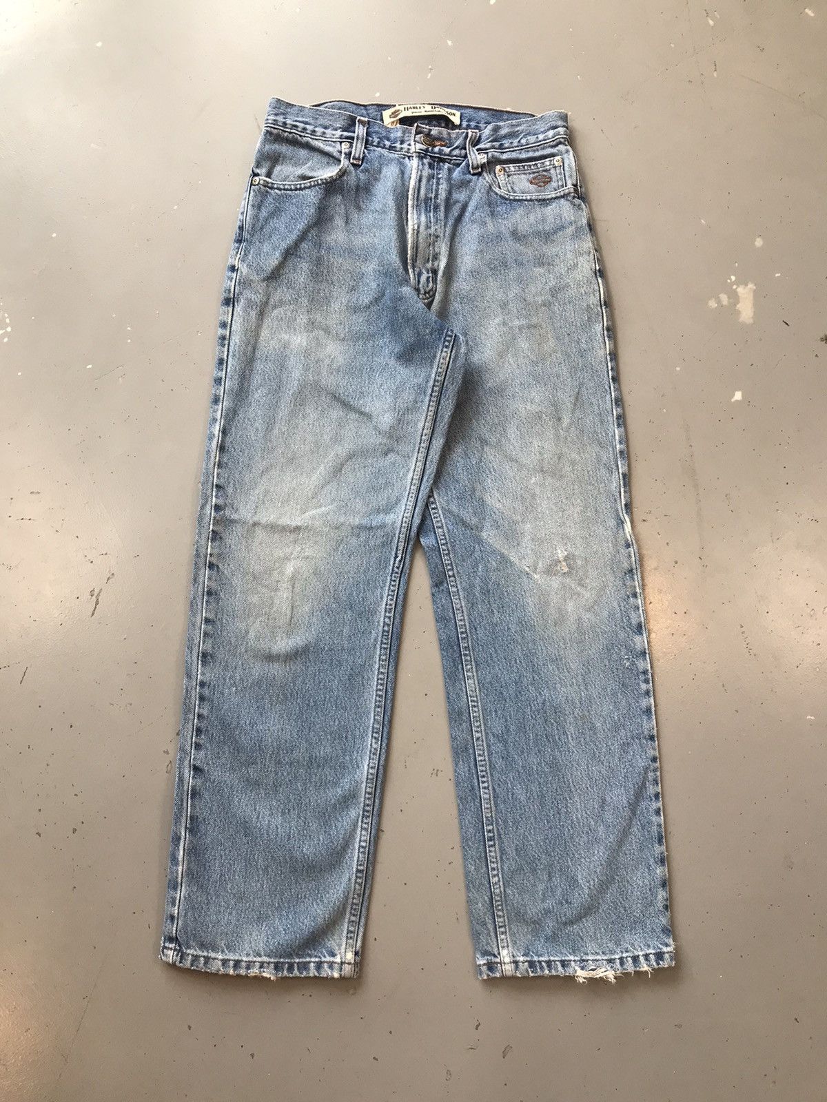 Harley Davidson × Vintage Vintage Harley Davidson distressed denim Size US 31 - 1 Thumbnail