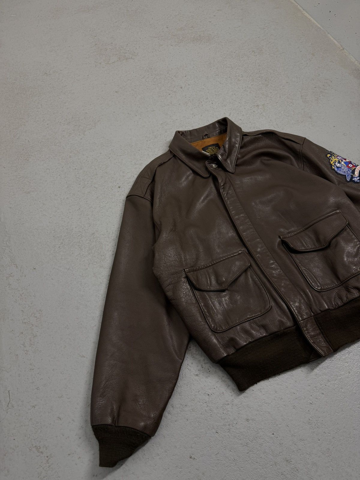 Avirex Vintage Avirex Aviator Military Leather Jacket Size US L / EU 52-54 / 3 - 3 Thumbnail