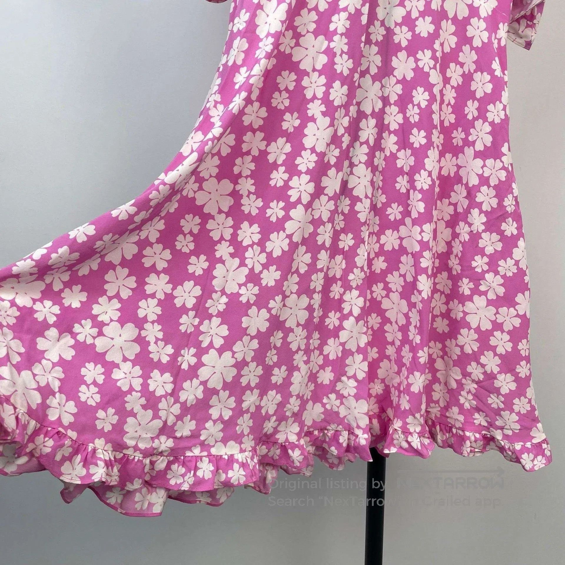 Miu Miu MiuMiu Pink Floral Print Dress. Size S / US 4 / IT 40 - 3 Thumbnail