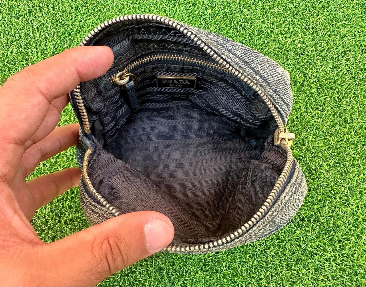 Prada Authentic Prada Denim Cosmetic Pouch Size ONE SIZE - 7 Thumbnail