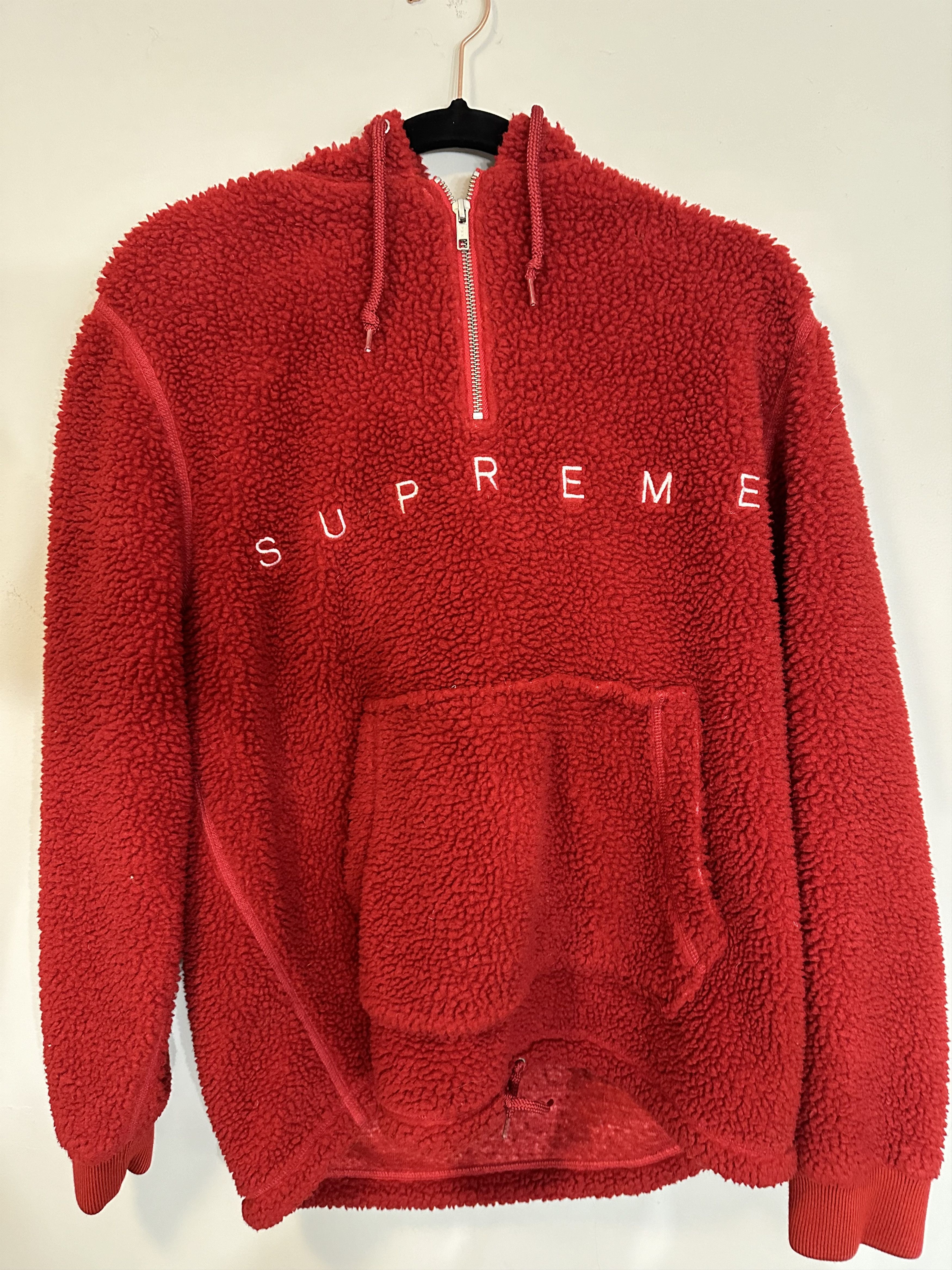 Supreme sherpa cheap fleece hoodie