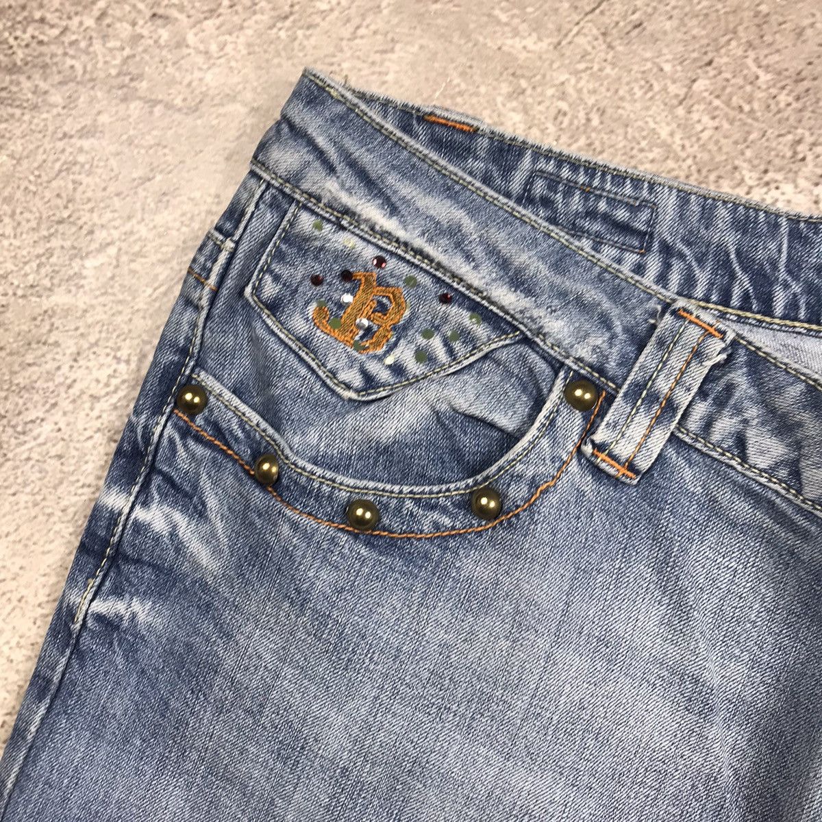 Vintage Vintage Y2K Distressed Flared Jeans Baggy Wide Leg Skate 32 Size 32" / US 10 / IT 46 - 4 Thumbnail