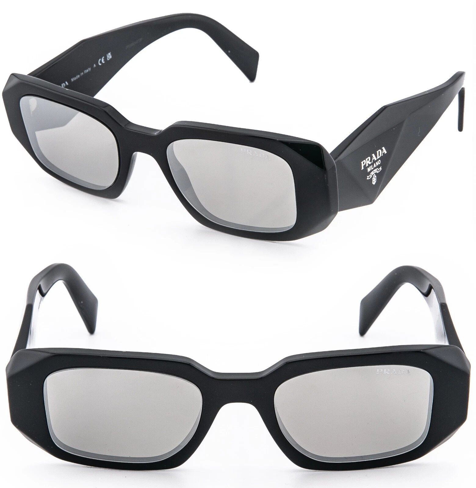 Prada Pr17Ws 17W Symbole Black Silver Fashion Sunglass, Women's