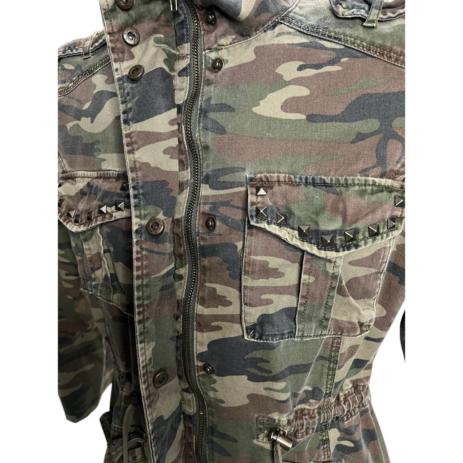 Other Women’s Camo Military Utility Jacket Studded Pockets Medium Size M / US 6-8 / IT 42-44 - 6 Thumbnail