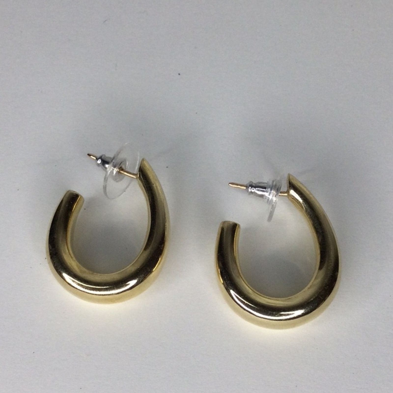 Other Gold Tone Push Back Small Hoop Earrings Size ONE SIZE - 11 Thumbnail